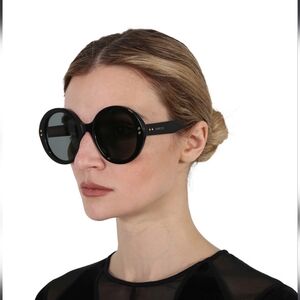 Gucci Womens Sunglasses Oversized Round Black Gray GG 1081S 001 54-22-140